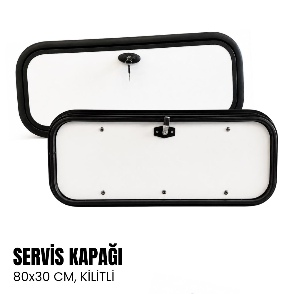 SHUIVAN Bagaj Kapağı Servis Kapısı 80x30 cm (Kilitli) - Beyaz - Karavan Malzemeleri, Karavan EkipmanlarıÇekmece & Dolap KilitleriSHUIVANSHUIVAN Bagaj Kapağı Servis Kapısı 80x30 cm (Kilitli) - Beyaz