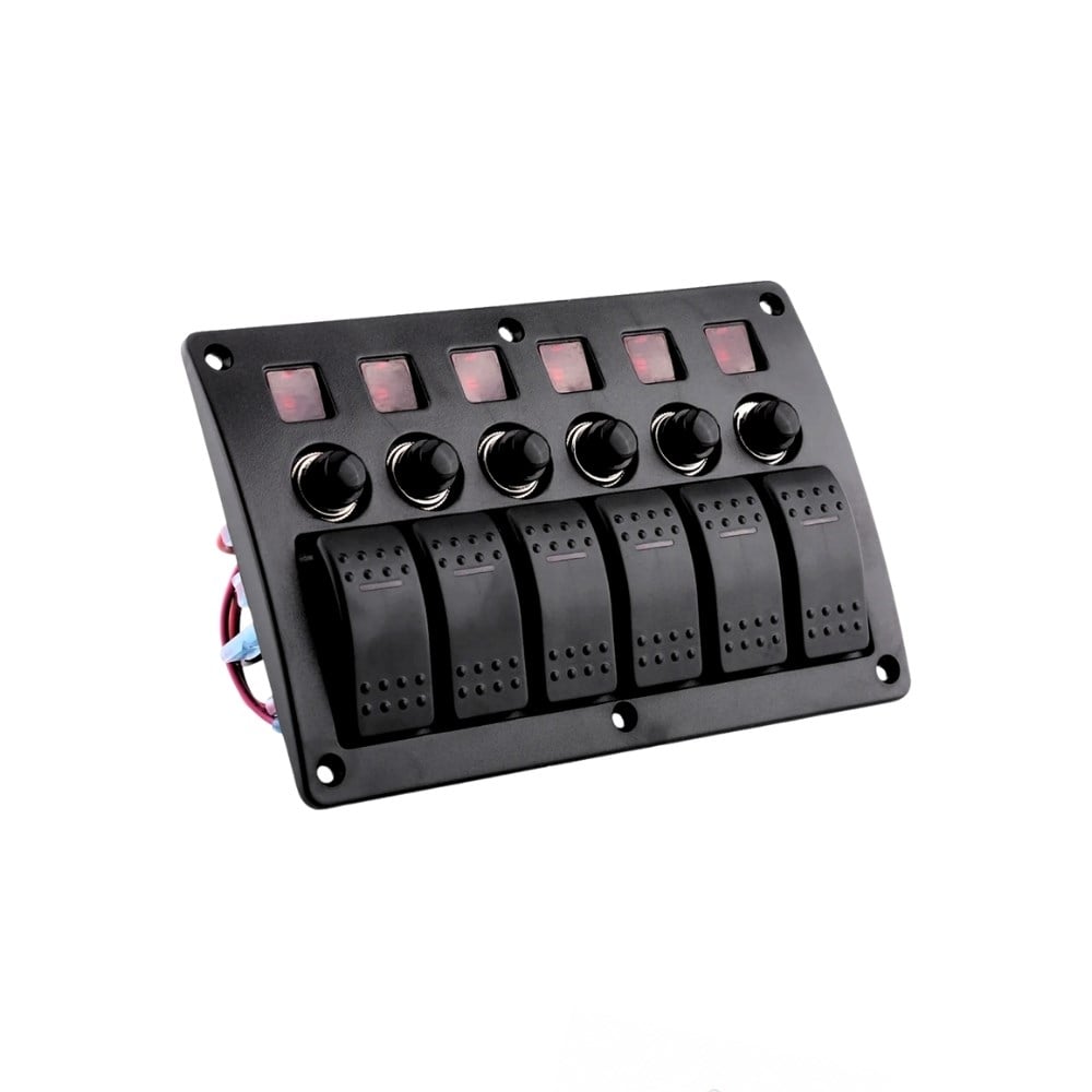 SHUIVAN BFY 6'lı Switch Panel Tam Otomatik Sigorta Paneli - Işıklı - Karavan Malzemeleri, Karavan EkipmanlarıSwitch PanellerSHUIVANSHUIVAN BFY 6'lı Switch Panel Tam Otomatik Sigorta Paneli - Işıklı