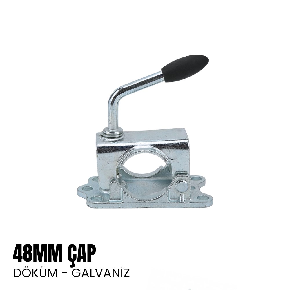 SHUIVAN Destek Tekeri Bağlama Kelepçesi 48mm Döküm - Galvaniz - Karavan Malzemeleri, Karavan EkipmanlarıDestek TekerleriKnottSHUIVAN Destek Tekeri Bağlama Kelepçesi 48mm Döküm - Galvaniz