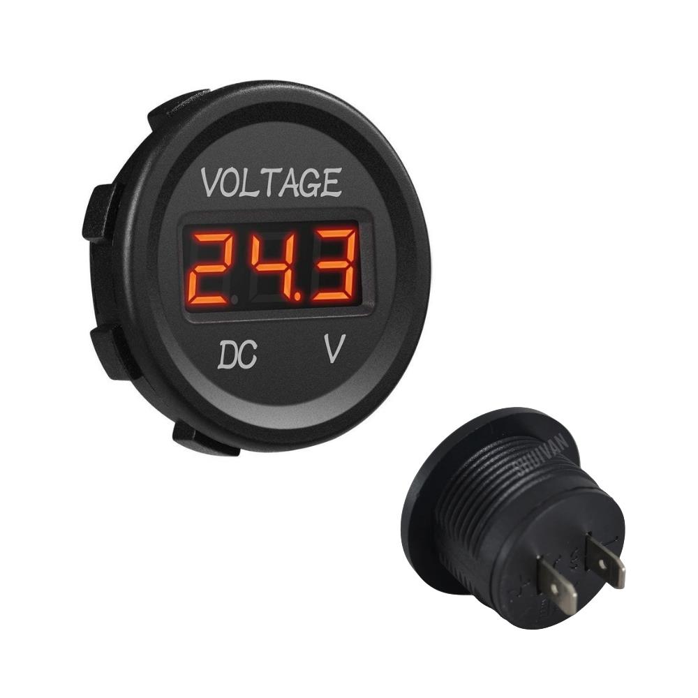 SHUIVAN Dijital Voltmetre Akü Voltaj Göstergesi 12v/24v (Kırmızı Işık) - Karavan Malzemeleri, Karavan EkipmanlarıAnahtarlar, Prizler & SöketlerSHUIVANSHUIVAN Dijital Voltmetre Akü Voltaj Göstergesi 12v/24v (Kırmızı Işık)
