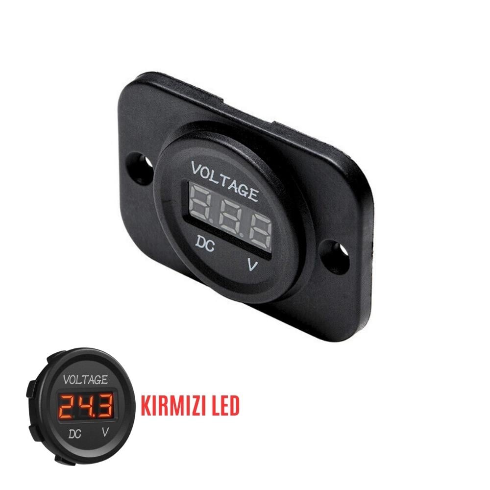 SHUIVAN Dijital Voltmetre Akü Voltaj Göstergesi 12v/24v (Kırmızı Işık) - Çerçeveli- Karavan Malzemeleri, Karavan EkipmanlarıAnahtarlar, Prizler & SöketlerSHUIVANSHUIVAN Dijital Voltmetre Akü Voltaj Göstergesi 12v/24v (Kırmızı Işık) - Çerçeveli