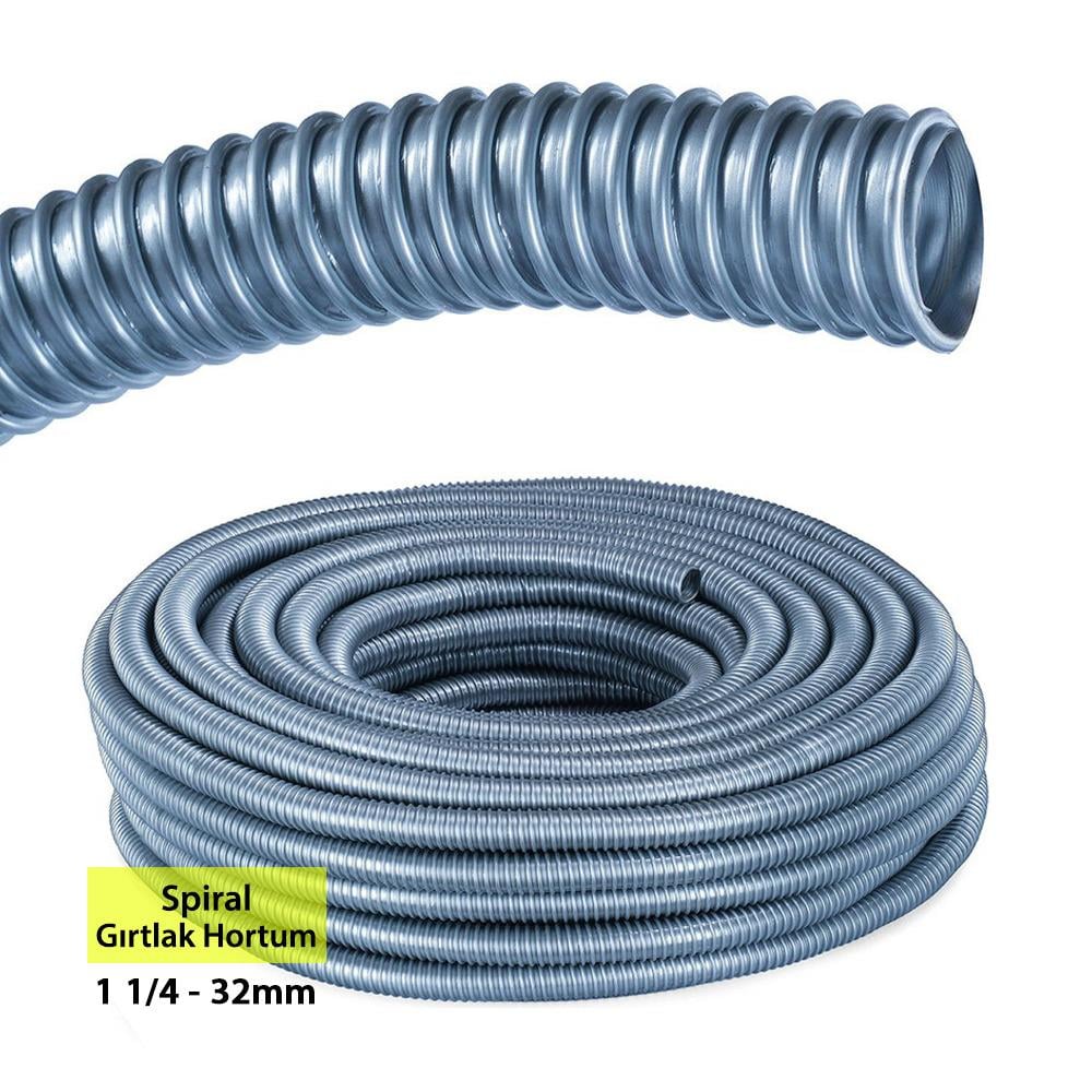 SHUIVAN Esnek Spiral Gırtlak Hortum Gri - 32mm, Karavan EkipmanlarıSu Hortumu & BağlantılarıSHUIVANSHUIVAN Esnek Spiral Gırtlak Hortum Gri - 32mm