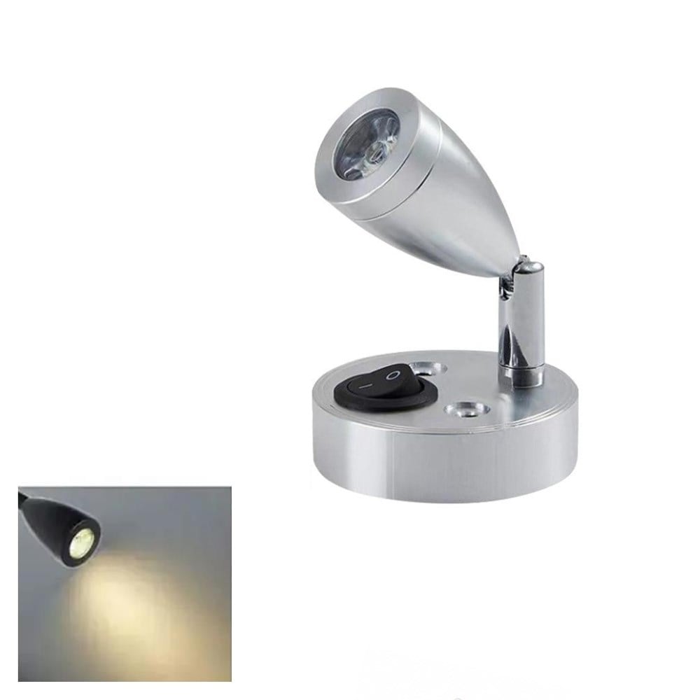 SHUIVAN Led Okuma Lambası Günışığı 12v 3w 200lm Kısa - Gümüş - Karavan Malzemeleri, Karavan Ekipmanlarıİç AydınlatmaSHUIVANSHUIVAN Led Okuma Lambası Günışığı 12v 3w 200lm Kısa - Gümüş