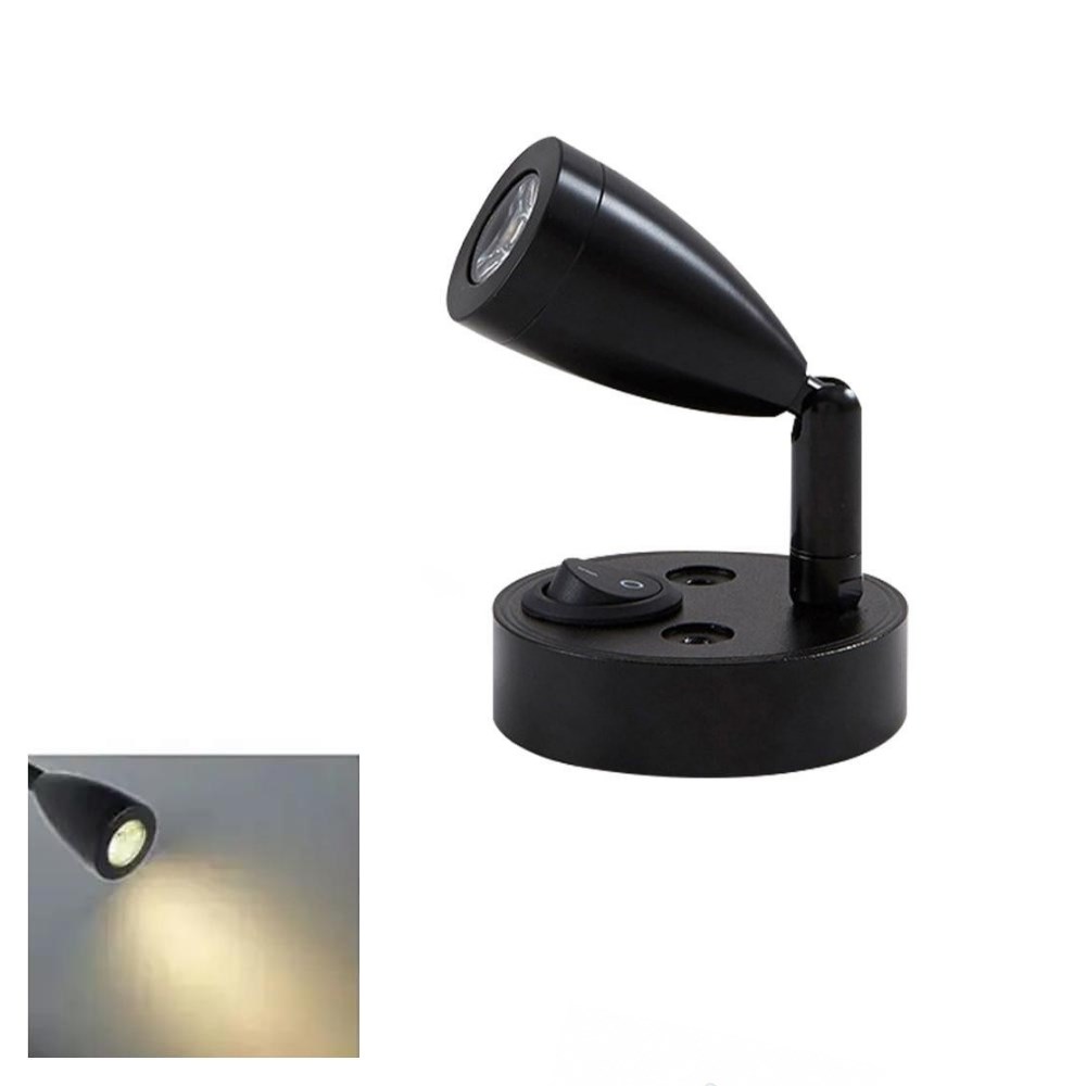SHUIVAN Led Okuma Lambası Günışığı 12v 3w 200lm Kısa - Siyah - Karavan Malzemeleri, Karavan Ekipmanlarıİç AydınlatmaSHUIVANSHUIVAN Led Okuma Lambası Günışığı 12v 3w 200lm Kısa - Siyah