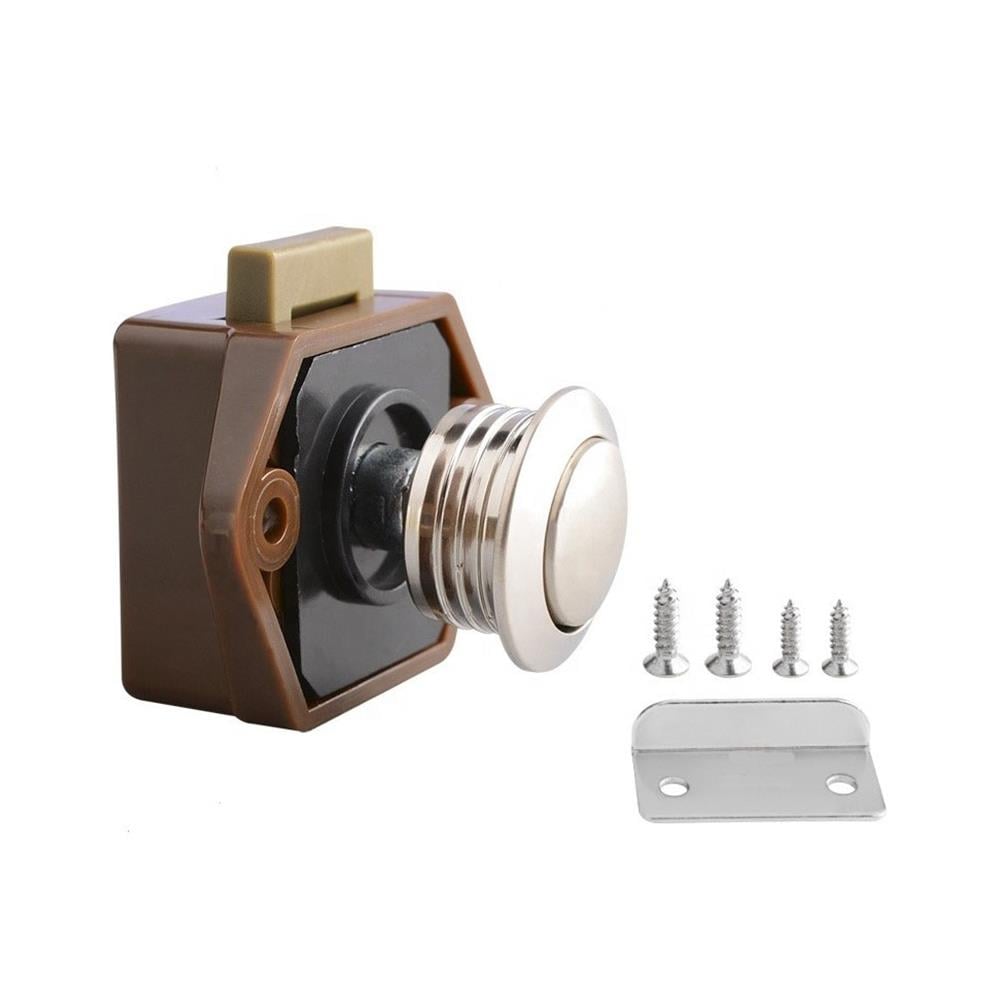 SHUIVAN Mini Basçek Dolap Kilidi Yuvarlak 20mm - Mat  - Karavan Malzemeleri, Karavan EkipmanlarıÇekmece & Dolap KilitleriSHUIVANSHUIVAN Mini Basçek Dolap Kilidi Yuvarlak 20mm - Mat