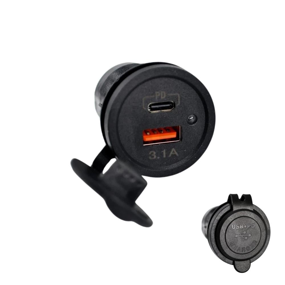 SHUIVAN USB Type C Girişi 3.1Ah USB iPhone Kapaklı Şarj Söketi - Karavan Malzemeleri, Karavan EkipmanlarıAnahtarlar, Prizler & SöketlerSHUIVANSHUIVAN USB Type C Girişi 3.1Ah USB iPhone Kapaklı Şarj Söketi