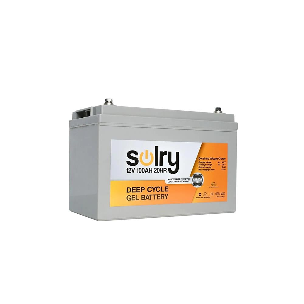 Solry 100Ah Jel Akü 12v - Karavan Malzemeleri, Karavan EkipmanlarıJel AkülerSolrySolry 100Ah Jel Akü 12v