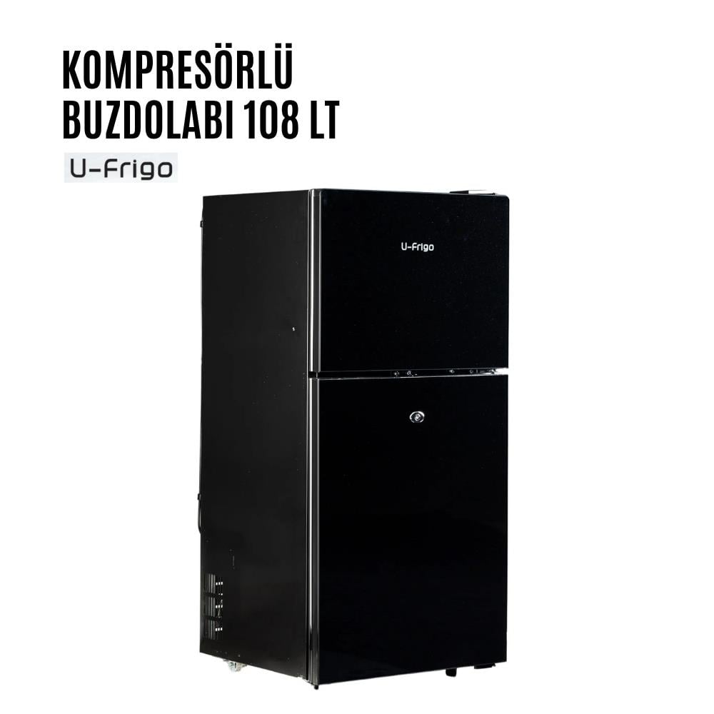 U-Frigo Kompresörlü Karavan Buzdolabı 68 Litre 12v/24v - Karavan Malzemeleri, Karavan EkipmanlarıBuzdolaplarıU-FrigoU-Frigo Karavan/Tekne Buzdolabı 108 Litre 12v/24v - Tamperli Cam Kapak - Siyah