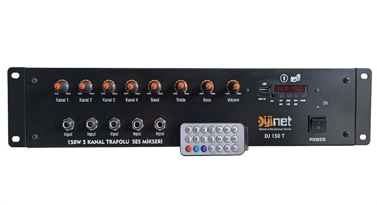 Dijinet DJ  150 TE 150 WATT 5 KANAL TRAFOLU  SES MİKSERİ