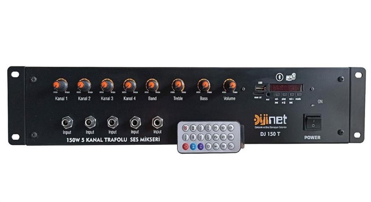 Dijinet DJ  150 TE 150 WATT 5 KANAL TRAFOLU  SES MİKSERİ