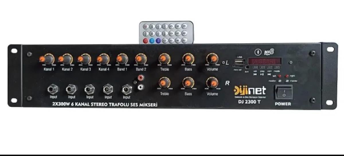 Dijinet DJ 2300 T 2X300 W 6 Kanal Trafolu Ses Mikseri