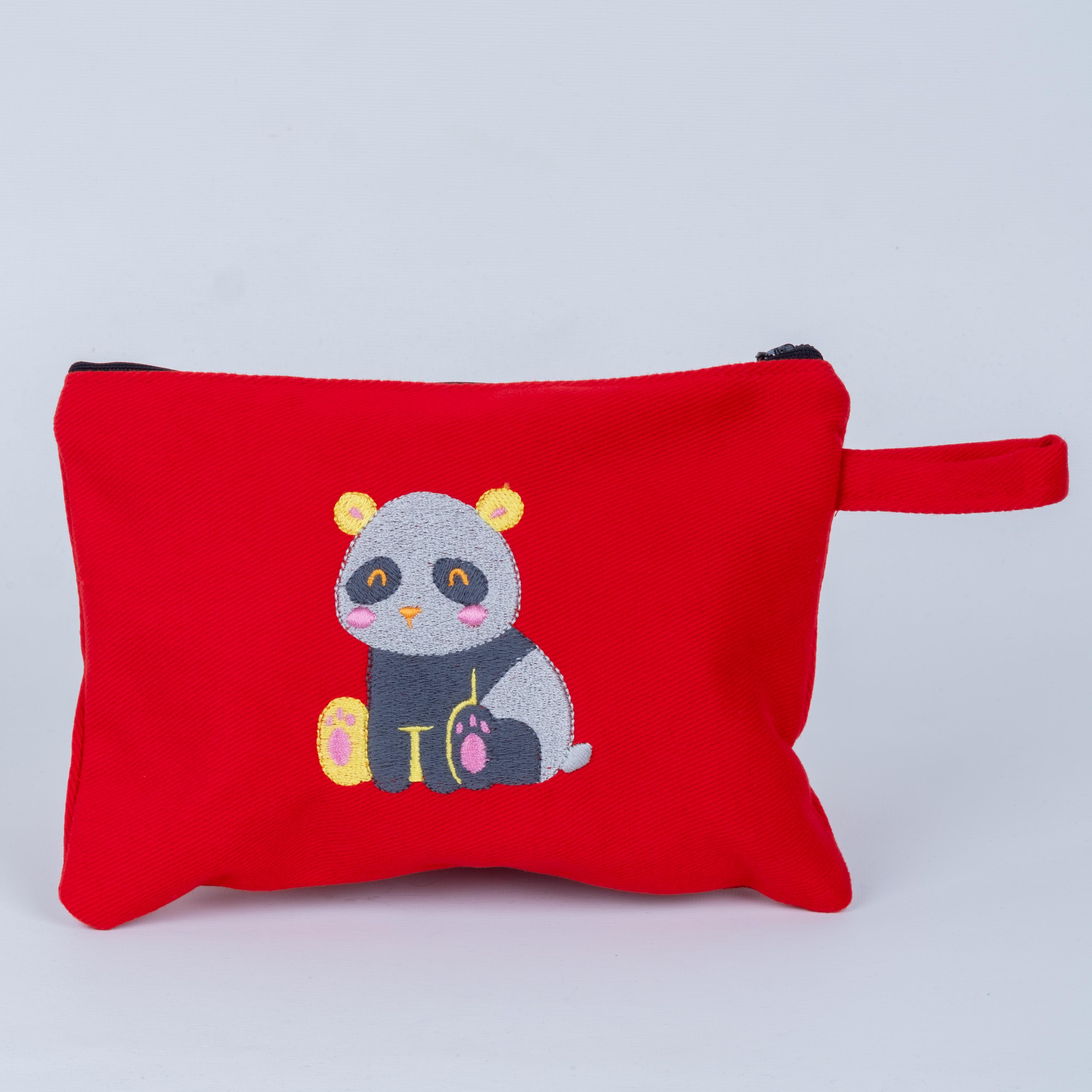 Panda Nakış İşlemeli Cüzdan /Çanta İçi Düzenleyici