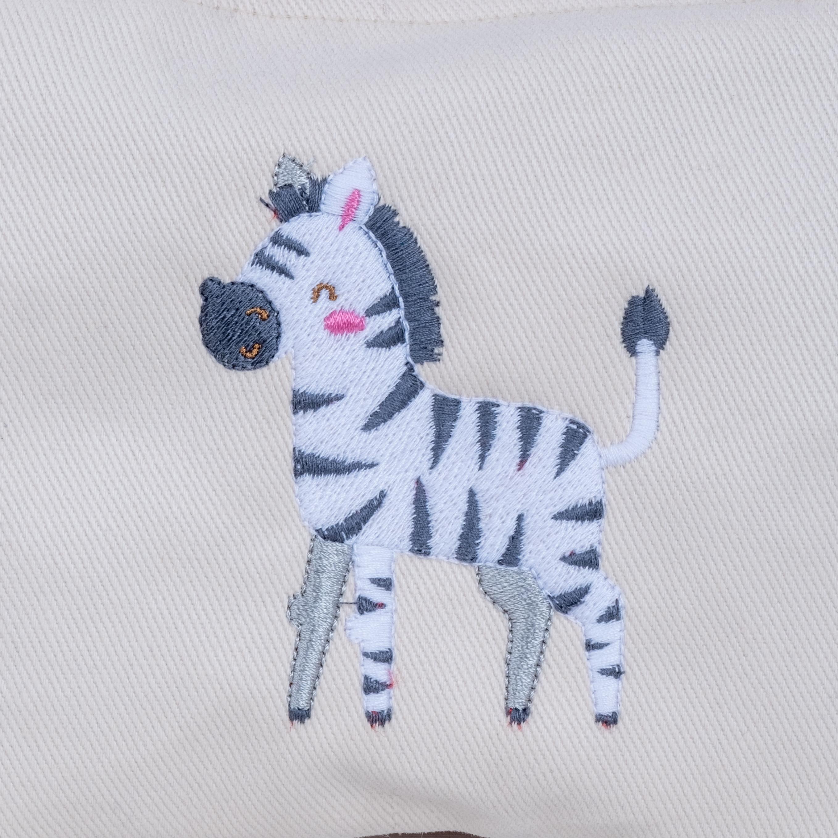 Zebra Nakış İşlemeli(krem) Cüzdan /Çanta İçi Düzenleyici