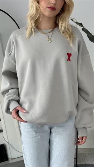 Ami Üç İplik Sweatshirt Gri