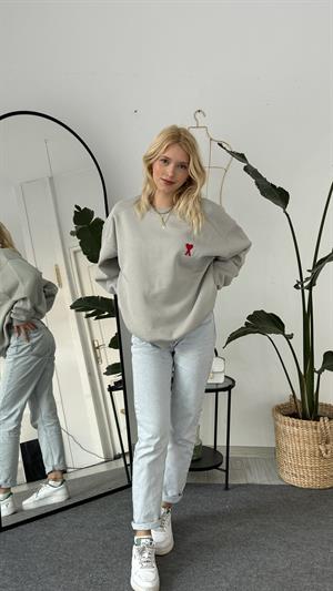 Ami Üç İplik Sweatshirt Gri