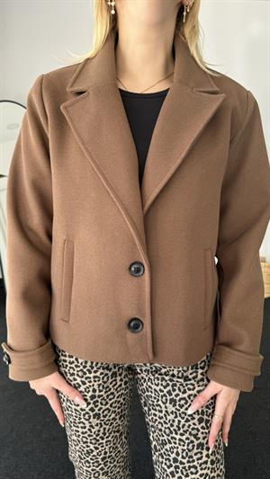 Astarlı Premium Kaşe Kaban Kahverengi