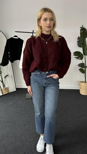 Balıkçıyaka Balon Kol Kazak Bordo