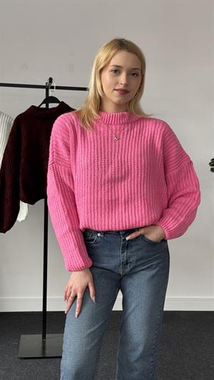 Balıkçıyaka Balon Kol Kazak Pembe