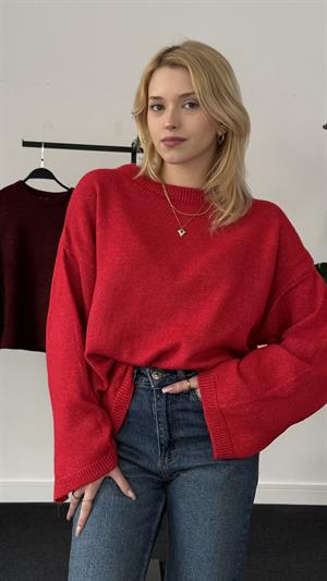 Basic Yumoş Kazak Kırmızı