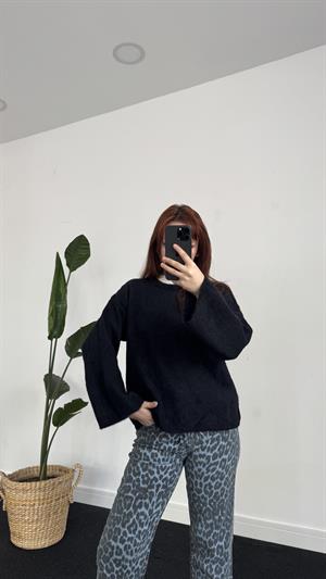 Basic Yumoş Kazak Siyah