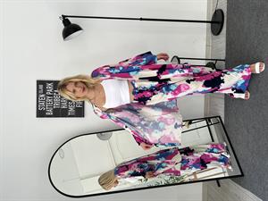 Batik Desenli Kimono Takım Pembe