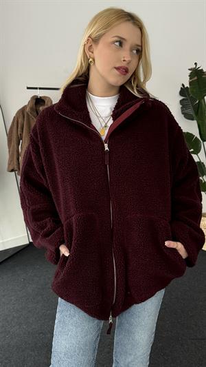 Bear Kumaş Ceket Bordo