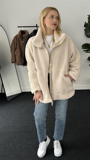 Bear Kumaş Ceket Ekru