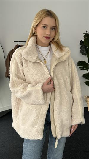 Bear Kumaş Ceket Ekru