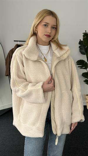 Bear Kumaş Ceket Ekru