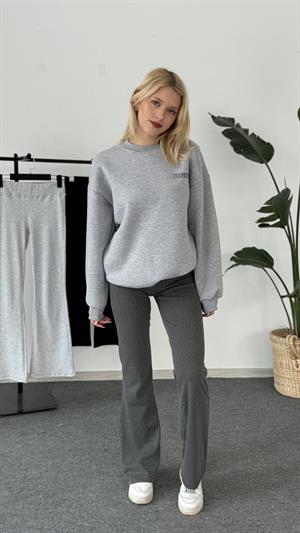 Beli Fitilli İspanyol Paça Pantolon Füme 