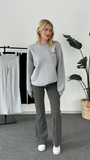 Beli Fitilli İspanyol Paça Pantolon Füme 