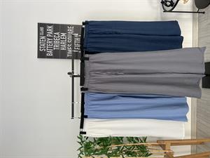 Beli Lastikli Bol Paça Keten Pantolon Antrasit 