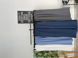Beli Lastikli Bol Paça Keten Pantolon Lacivert 