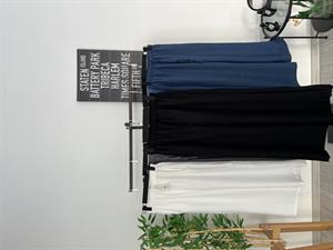 Beli Lastikli Bol Paça Keten Pantolon Siyah