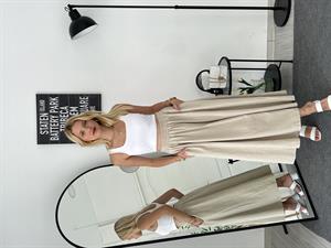 Beli Lastikli Kloş Etek Taş