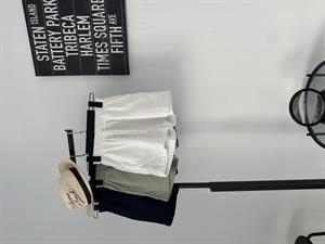 Beli Lastikli Müslin Kumaş Şort Beyaz