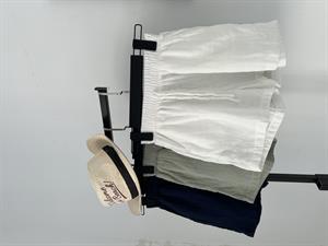 Beli Lastikli Müslin Kumaş Şort Beyaz