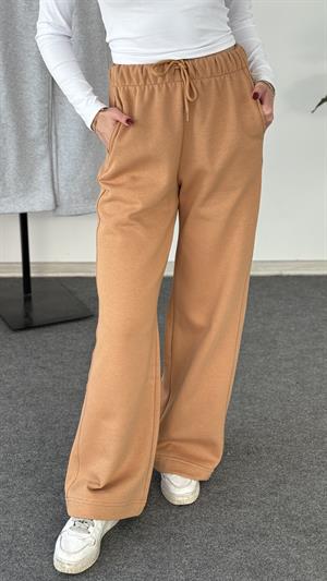 Beli Lastikli Üç İplik Şardonlu Zr Kalıp Esofman Sütlü Kahve