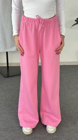 Beli Lastikli Üç İplik Şardonlu Zr Kalıp Esofman Pembe