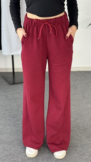 Beli Lastikli Üç İplik Şardonlu Zr Kalıp Esofman Bordo