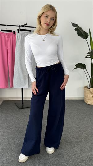 Beli Lastikli Üç İplik Şardonlu Zr Kalıp Esofman Lacivert