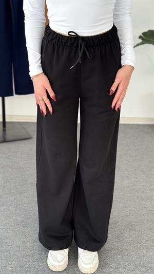 Beli Lastikli Üç İplik Şardonlu Zr Kalıp Esofman Siyah 