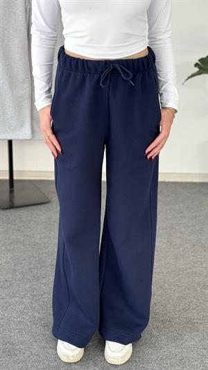 Beli Lastikli Üç İplik Şardonlu Zr Kalıp Esofman Lacivert