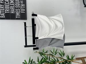 Büzgülü Kalın Streç Yanı Yırtmaclı Büstiyer Beyaz