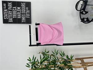 Büzgülü Kalın Streç Yanı Yırtmaclı Büstiyer Pembe