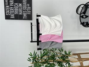 Büzgülü Kalın Streç Yanı Yırtmaclı Büstiyer Beyaz