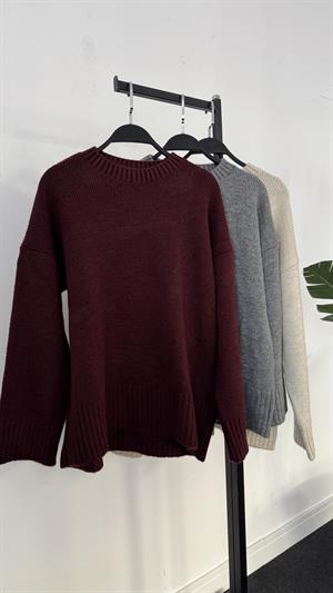 Çelik Dokuma Pomella Kazak Bordo 