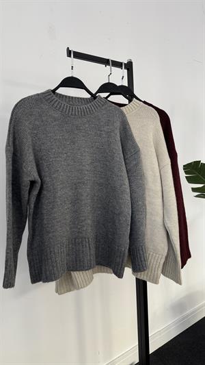 Çelik Dokuma Pomella Kazak Gri