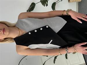 Çift Renk Yelek Siyah