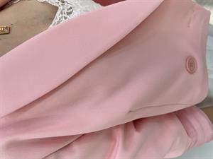 Crop Ceket İki Düğmeli Kısa İçi Astarlı - Pembe